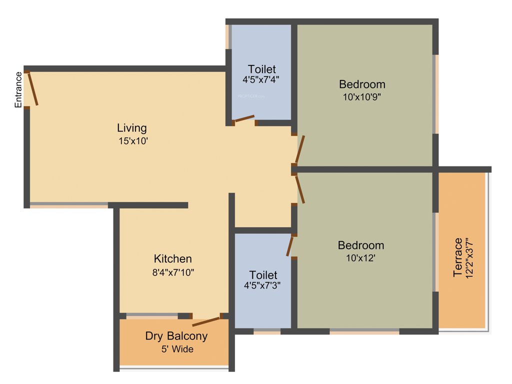 Impulse Residency (2BHK+2T (858 sq ft) 858 sq ft)