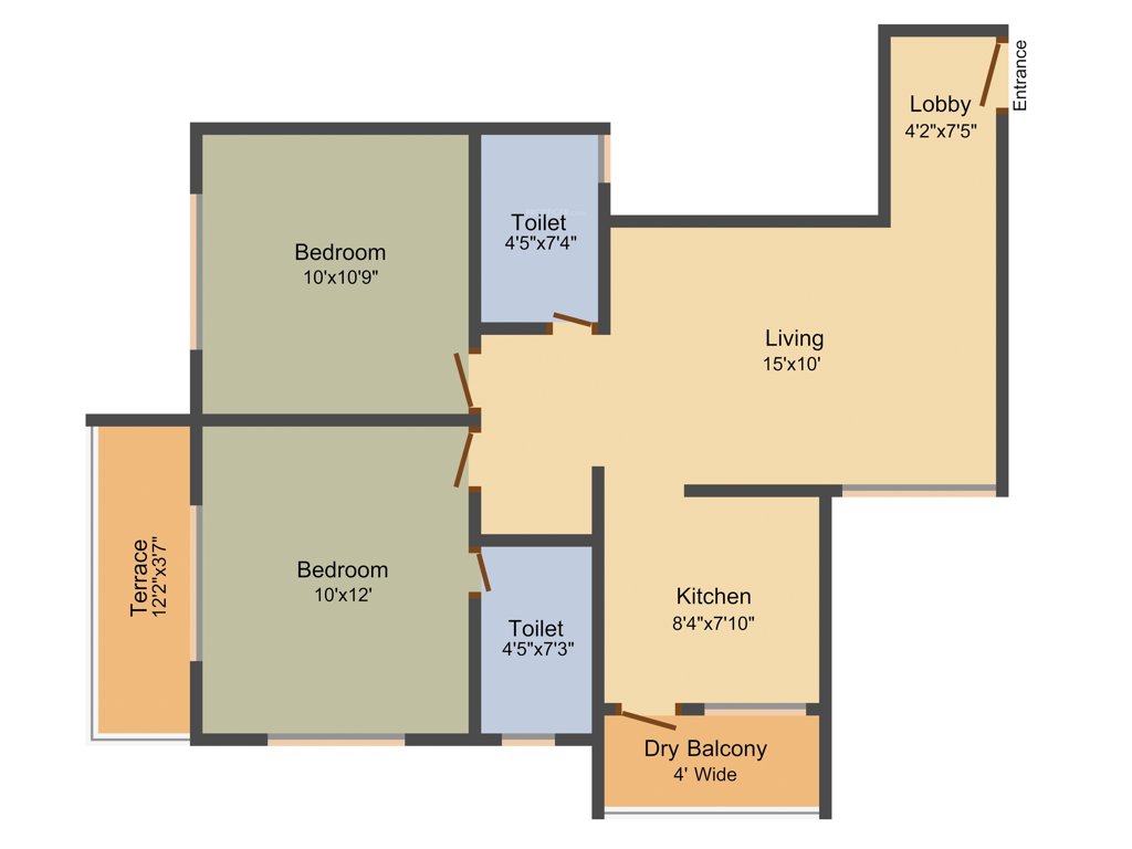 Impulse Residency (2BHK+2T (887 sq ft) 887 sq ft)