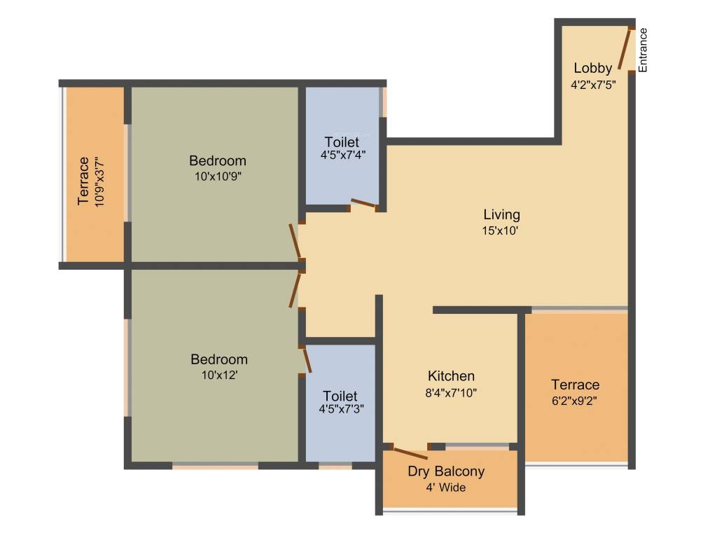Impulse Residency (2BHK+2T (960 sq ft) 960 sq ft)
