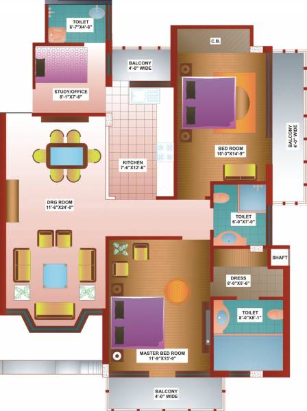 Miraj Group Airavat (2BHK+3T (1,201 sq ft) + Study Room 1201 sq ft) Miraj Group Airavat (2BHK+3T (1,201 sq ft) + Study Room 1201 sq ft)