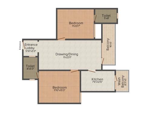 Miraj Miraj Morning (2BHK+2T (1,375 sq ft) 1375 sq ft) Miraj Miraj Morning (2BHK+2T (1,375 sq ft) 1375 sq ft)