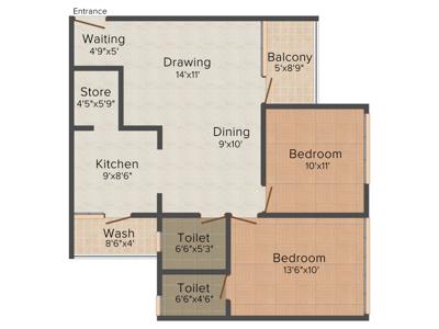 Swastik Swastik Palace (2BHK+2T (1,260 sq ft) 1260 sq ft)