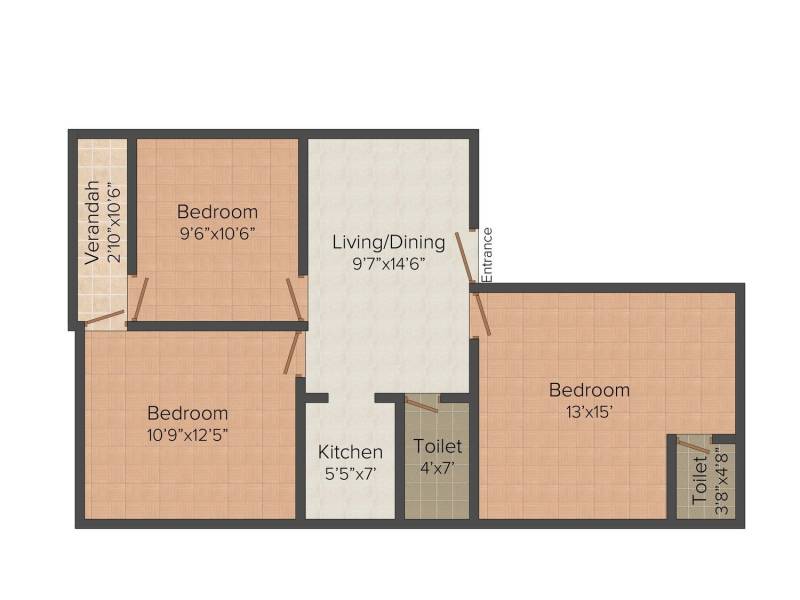 Moonlight Jyostna Apartment (3BHK+3T (1,020 sq ft) 1020 sq ft)
