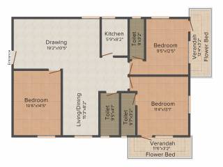 Super Planet Heights (3BHK+3T (1,792 sq ft) 1792 sq ft)