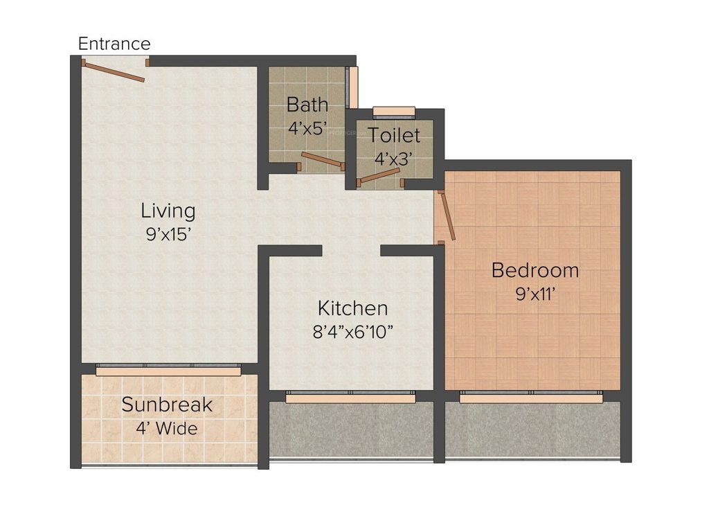 Panvelkar Optima (1BHK+1T (654 sq ft) 654 sq ft)