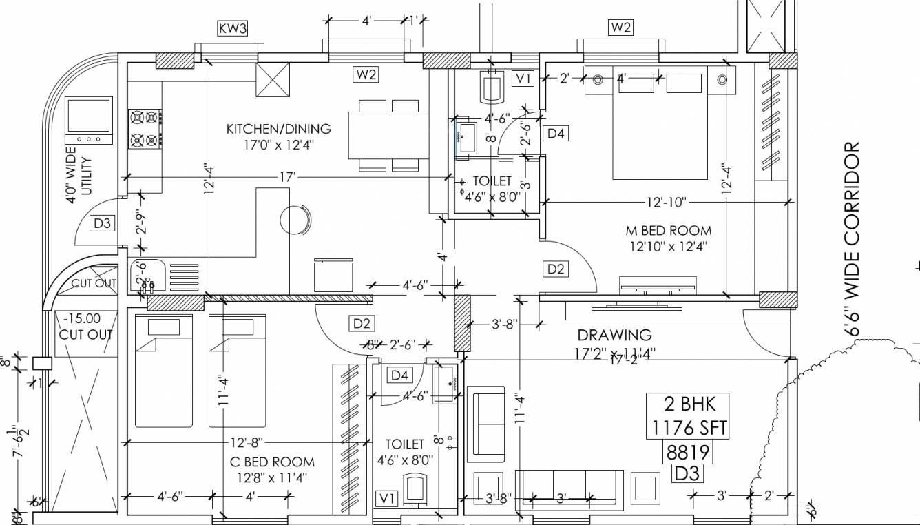 Pranava Gitaaar (2BHK+2T (1,176 sq ft) 1176 sq ft) Pranava Gitaaar (2BHK+2T (1,176 sq ft) 1176 sq ft)