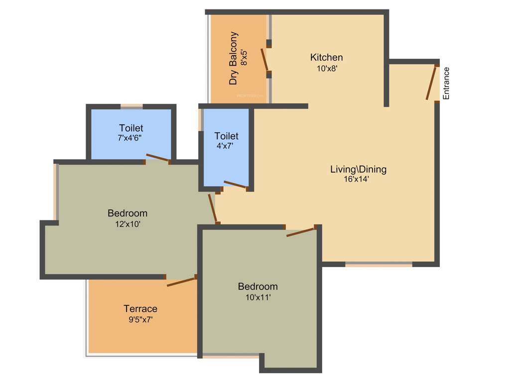 Malkani Bon Vivant (2BHK+2T (981 sq ft) 981 sq ft)