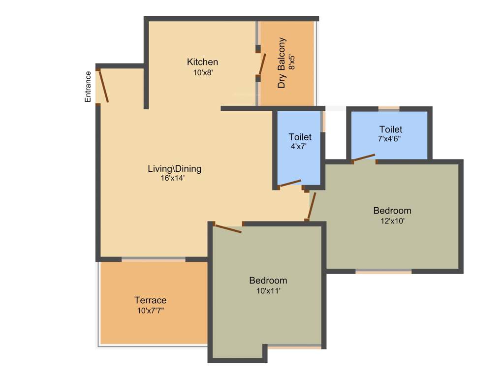 Malkani Bon Vivant (2BHK+2T (1,003 sq ft) 1003 sq ft)