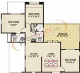 Mittal Sun Orbit (3BHK+3T (1,441 sq ft) 1441 sq ft) Mittal Sun Orbit (3BHK+3T (1,441 sq ft) 1441 sq ft)