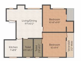 Paul Royal Tower (2BHK+2T (1,000 sq ft) 1000 sq ft) Paul Royal Tower (2BHK+2T (1,000 sq ft) 1000 sq ft)