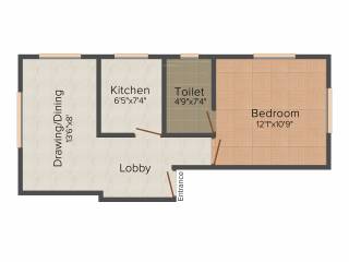 Anupam 1524 Nayabad (1BHK+1T (650 sq ft) 650 sq ft)