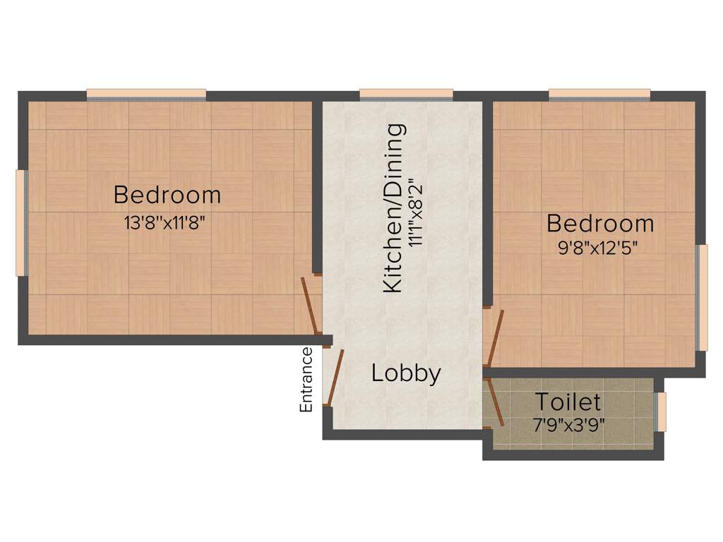 Anupam 1524 Nayabad (2BHK+2T (680 sq ft) 680 sq ft)