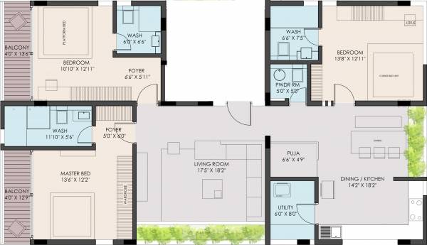 Vijaya Vijaya Jayanagar (3BHK+4T (2,030 sq ft) + Pooja Room 2030 sq ft)