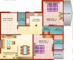 Miraj Group Majestic (2BHK+3T (1,450 sq ft) + Study Room 1450 sq ft) Miraj Group Majestic (2BHK+3T (1,450 sq ft) + Study Room 1450 sq ft)