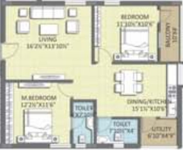 Florence Village (2BHK+2T (1,144 sq ft) 1144 sq ft)