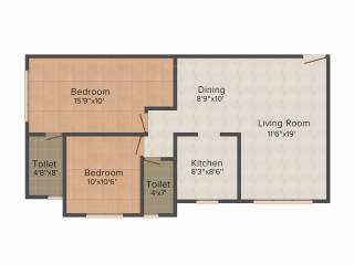 Shree Shakun Heights (2BHK+2T (1,340 sq ft) 1340 sq ft)