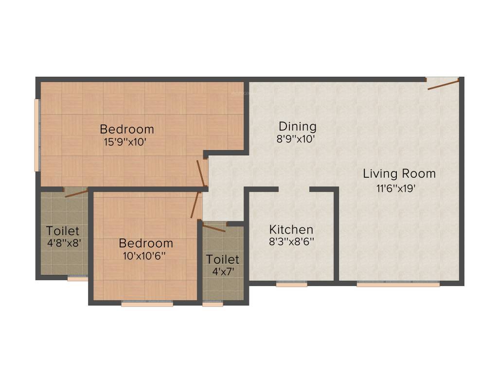 Shree Shakun Heights (2BHK+2T (1,340 sq ft) 1340 sq ft)