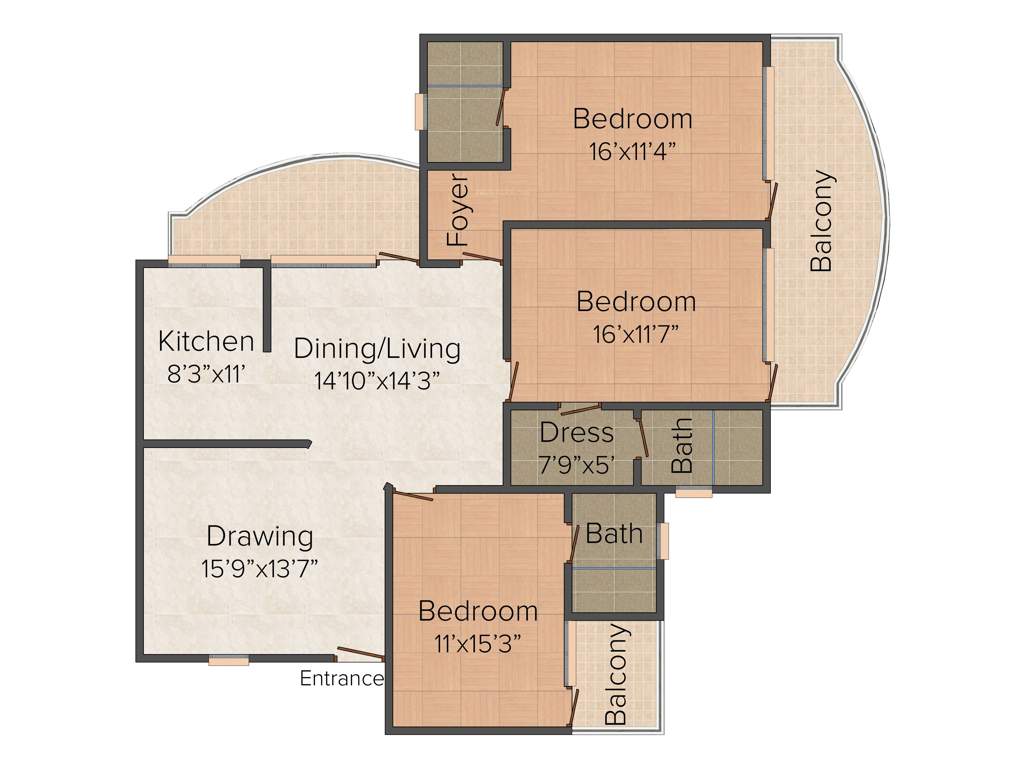 Miraj Malhar (3BHK+3T (1,787 sq ft) 1787 sq ft)