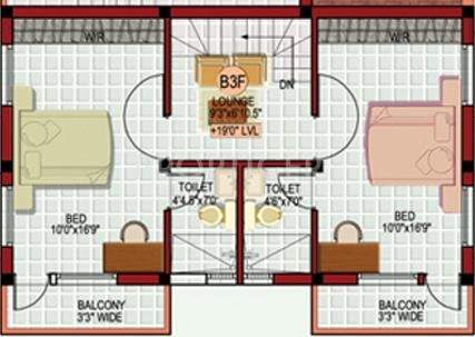 Khurinji Gardenia (3BHK+3T (1,501 sq ft) 1501 sq ft)