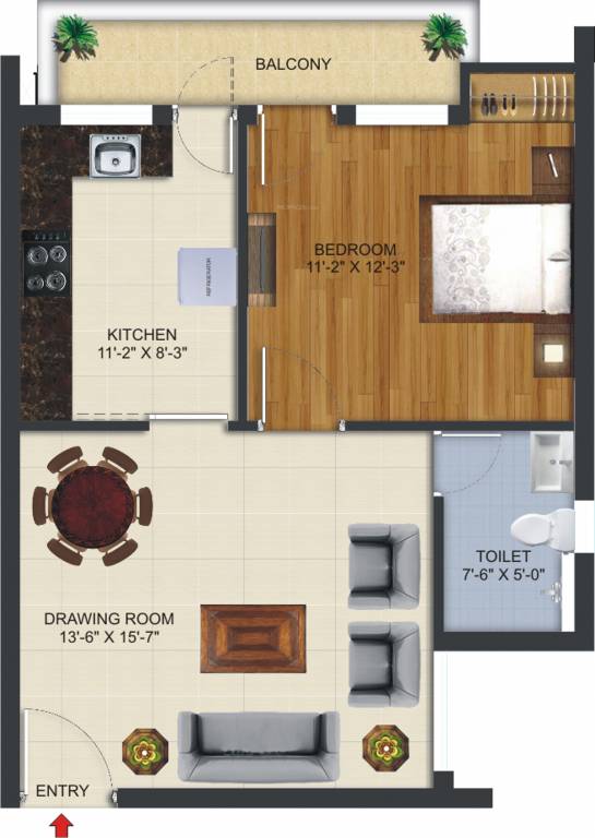 Miraj Group Meridian (1BHK+1T (816 sq ft) 816 sq ft) Miraj Group Meridian (1BHK+1T (816 sq ft) 816 sq ft)
