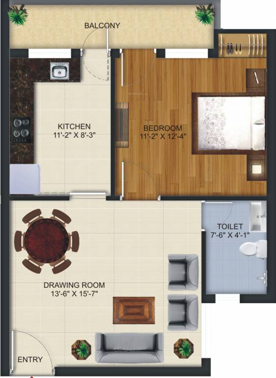 Miraj Group Meridian (1BHK+1T (775 sq ft) 775 sq ft) Miraj Group Meridian (1BHK+1T (775 sq ft) 775 sq ft)