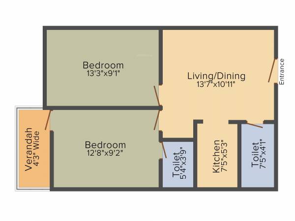 Maa Senjuti (2BHK+2T (792 sq ft) 792 sq ft)