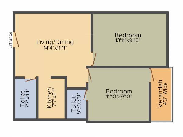 Maa Senjuti (2BHK+2T (840 sq ft) 840 sq ft)