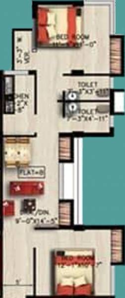 DD Construction Jayashree Residency (2BHK+2T (1,096 sq ft) 1096 sq ft)