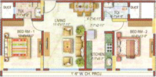 Neelyog Virat (2BHK+2T (980 sq ft) 980 sq ft)