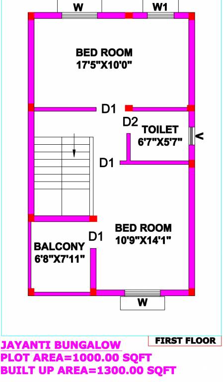First Floor Plan  jayanti bungalow Floor Plan First Floor Plan