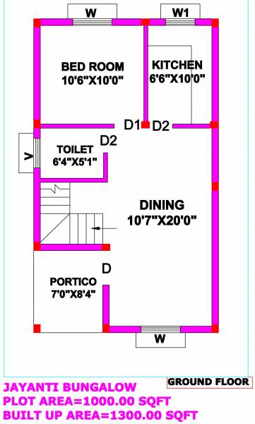  jayanti-bungalow Floor Plan Ground Floor Plan