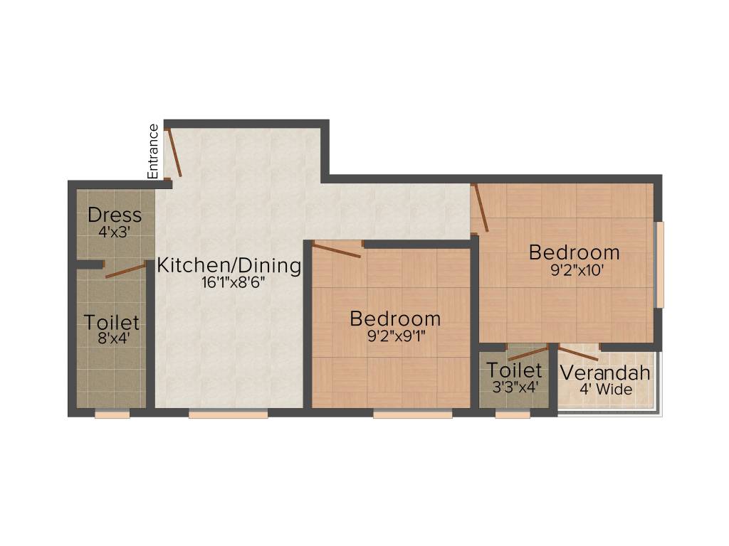 Joy Chandrakiran (2BHK+2T (700 sq ft) 700 sq ft)