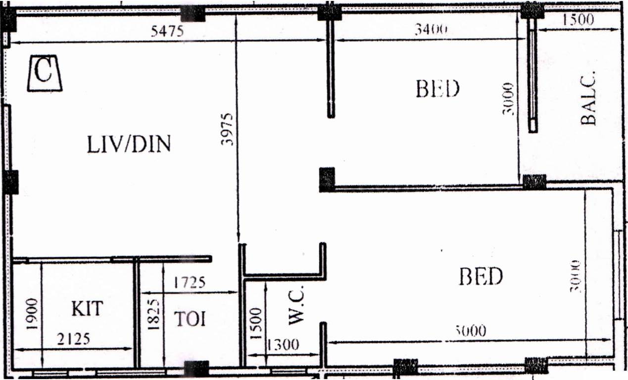 Reliable Vivekananda Apartment (2BHK+2T (970 sq ft) 970 sq ft)