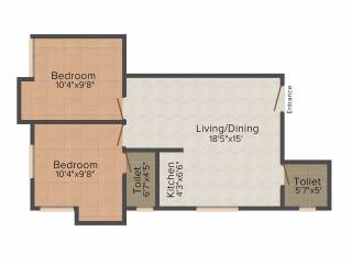 Gazebo Aakka Dokka (2BHK+2T (919 sq ft) 919 sq ft)