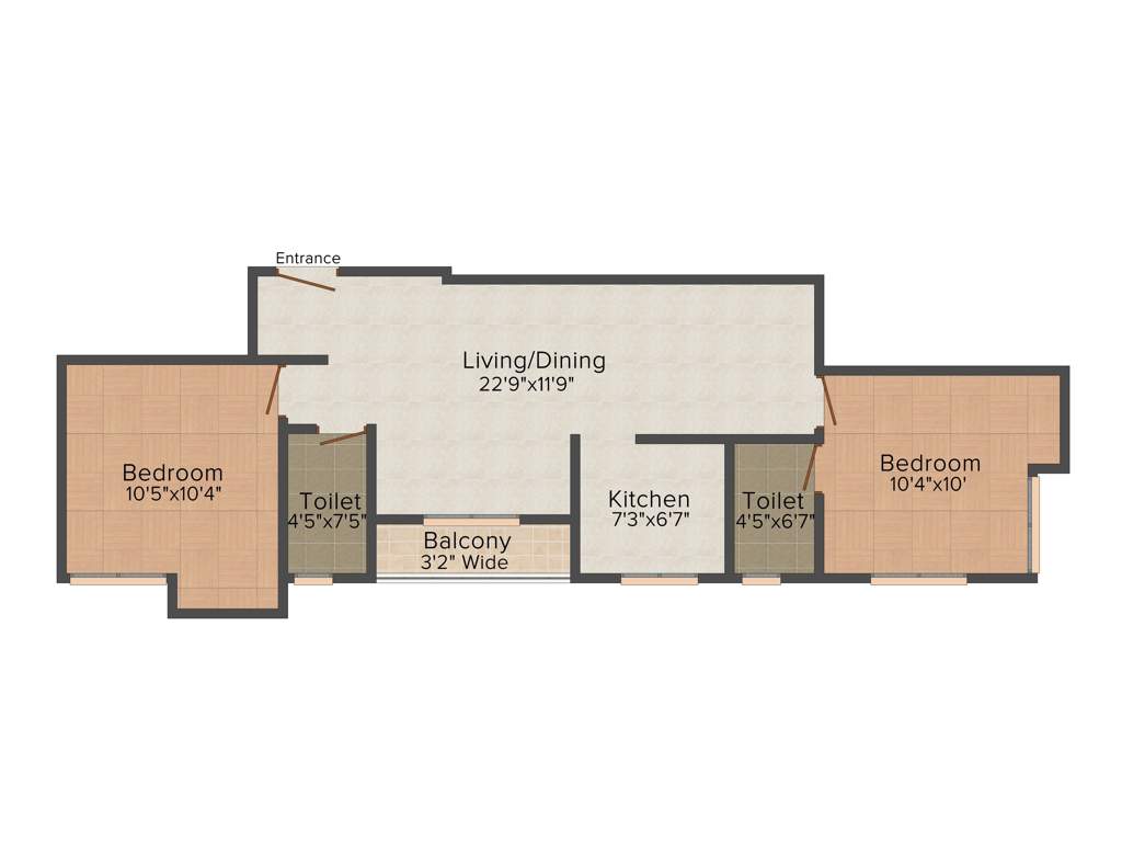 Gazebo Aakka Dokka (2BHK+2T (1,117 sq ft) 1117 sq ft)