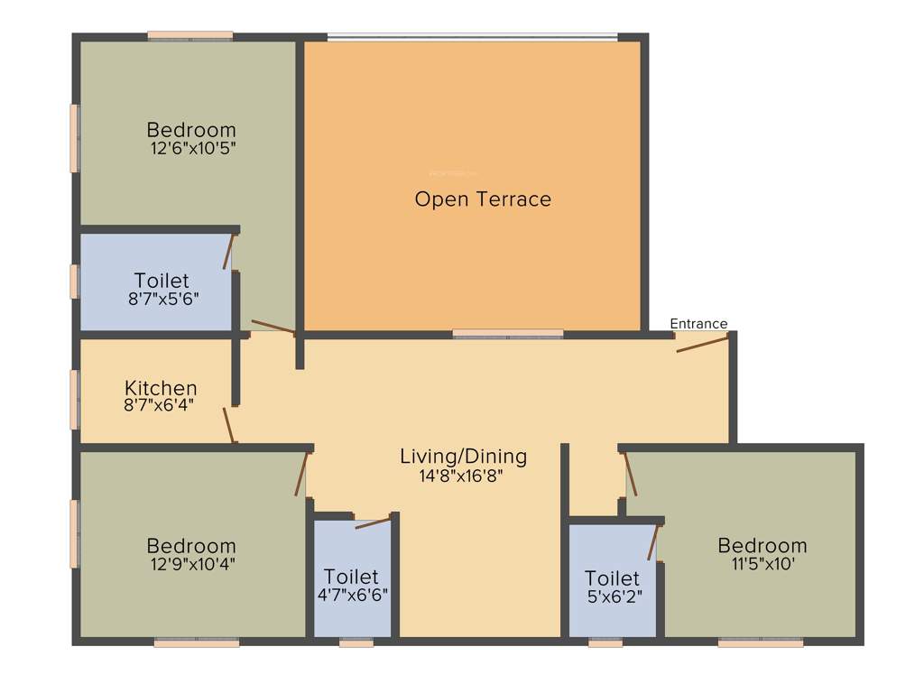 Indicon Neer Apartment (3BHK+3T (1,621 sq ft) 1621 sq ft)