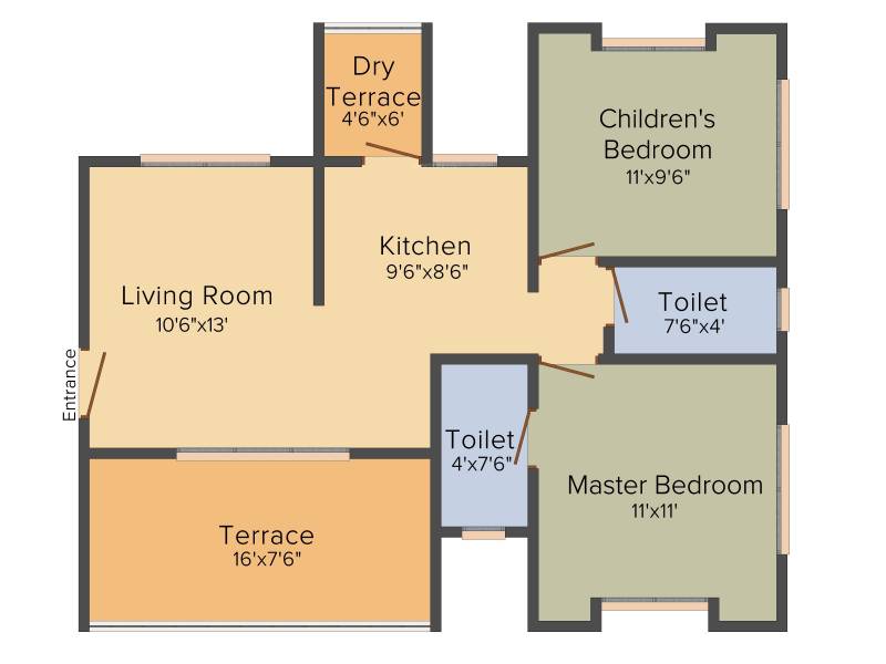 Swaraa Nature Park (2BHK+2T (962 sq ft) 962 sq ft)