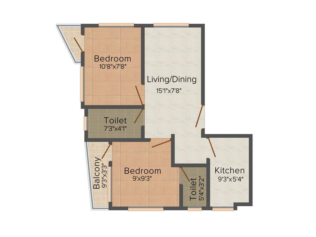 Imarat Nest (2BHK+2T (670 sq ft) 670 sq ft)