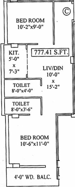 Creative Creative Shelter (2BHK+2T (777 sq ft) 777 sq ft) Creative Creative Shelter (2BHK+2T (777 sq ft) 777 sq ft)