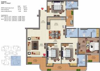 Saya Gold Avenue (4BHK+4T (2,370 sq ft) 2370 sq ft)