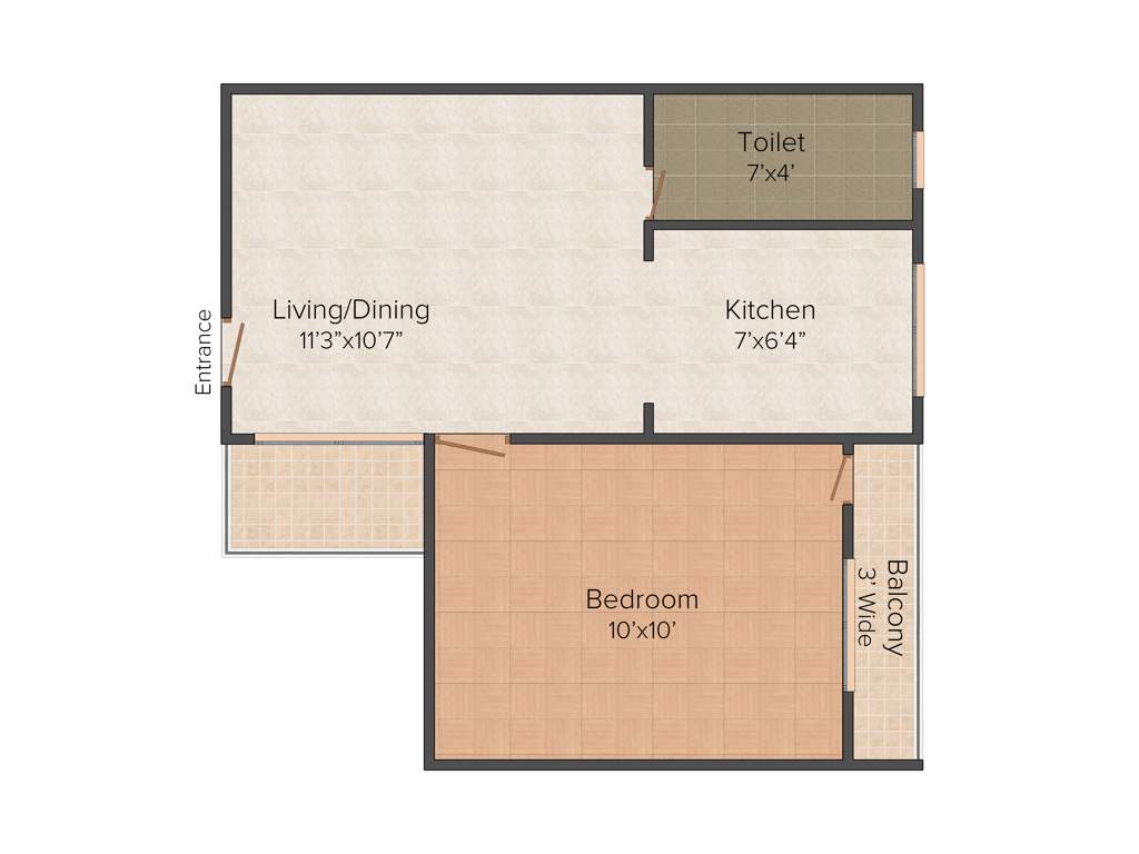 Snow Shanti Kunj (1BHK+1T (506 sq ft) 506 sq ft)