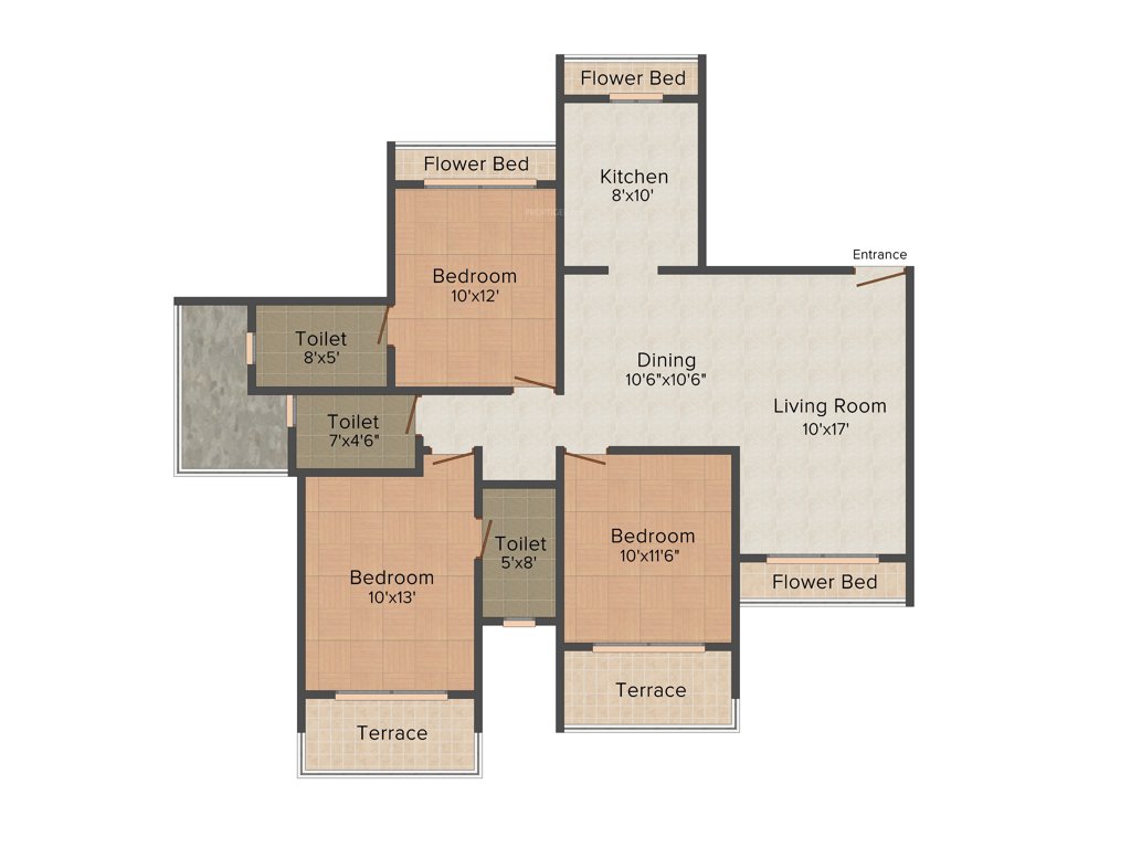 Varsha Balaji Heritage (3BHK+3T (1,820 sq ft) 1820 sq ft)