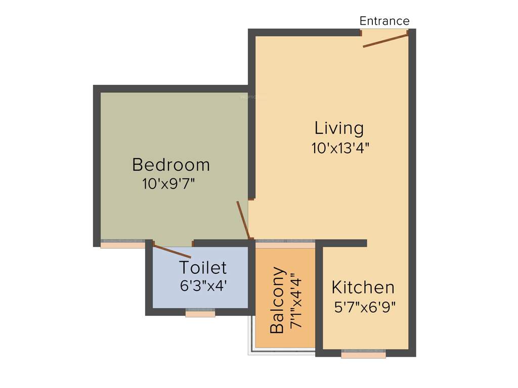 RK RK Enclave (1BHK+1T (448 sq ft) 448 sq ft)