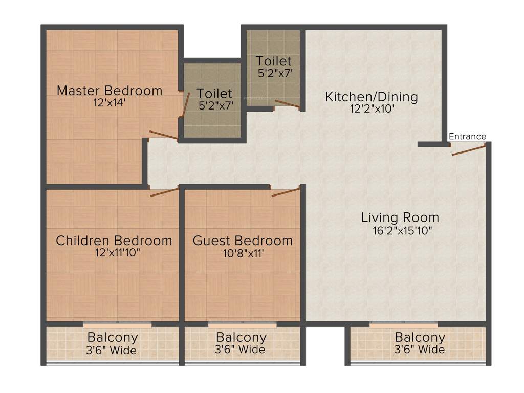 Bindu Ashish (3BHK+2T (1,436 sq ft) 1436 sq ft)