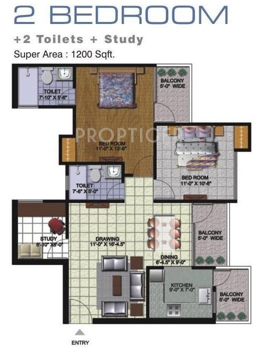 Amrapali Kingswood (2BHK+2T (1,200 sq ft) 1200 sq ft) Amrapali Kingswood (2BHK+2T (1,200 sq ft) 1200 sq ft)