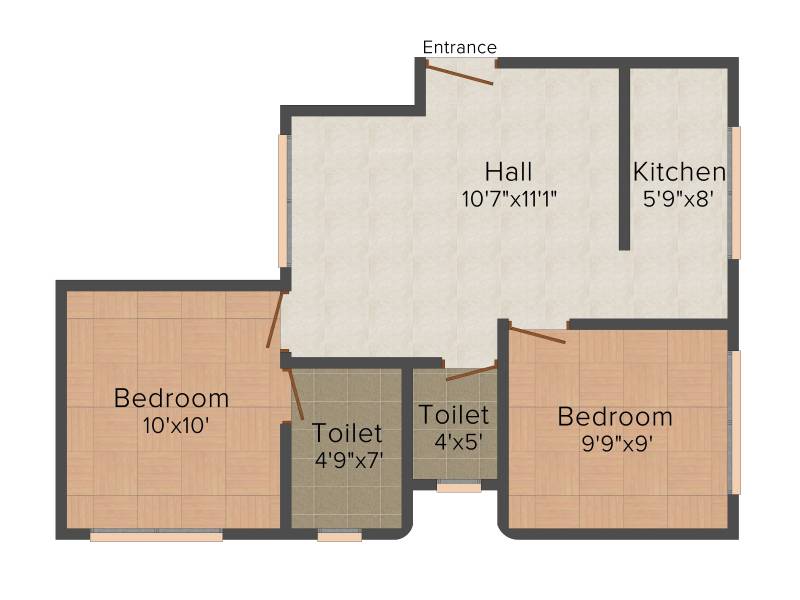 GVIK Housing Projects Bangalore Chivalry (2BHK+2T (600 sq ft) 600 sq ft)