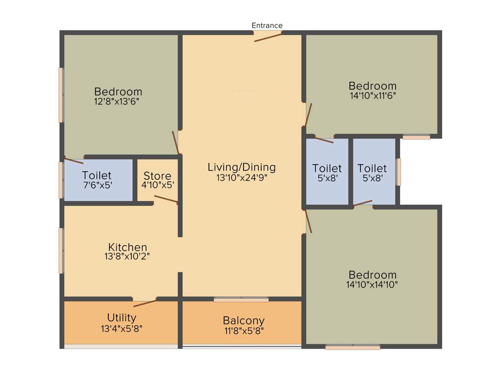 Shyam Azura (3BHK+3T (1,750 sq ft) 1750 sq ft)