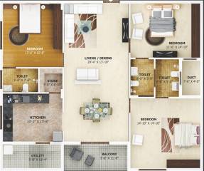 Shyam Azura (3BHK+3T (1,968 sq ft) 1968 sq ft)