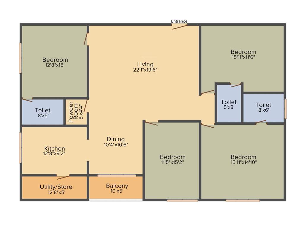 Shyam Azura (4BHK+4T (2,426 sq ft) 2426 sq ft)