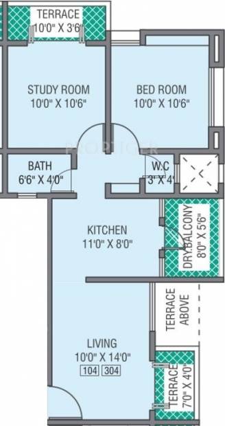 Nivasa Prakriti (2BHK+1T (790 sq ft) 790 sq ft)